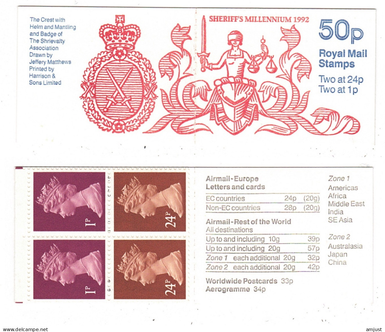 Grande-Bretagne // England // 1992 // Carnet Neuf** Shérifs Millennium 1992 - Carnets