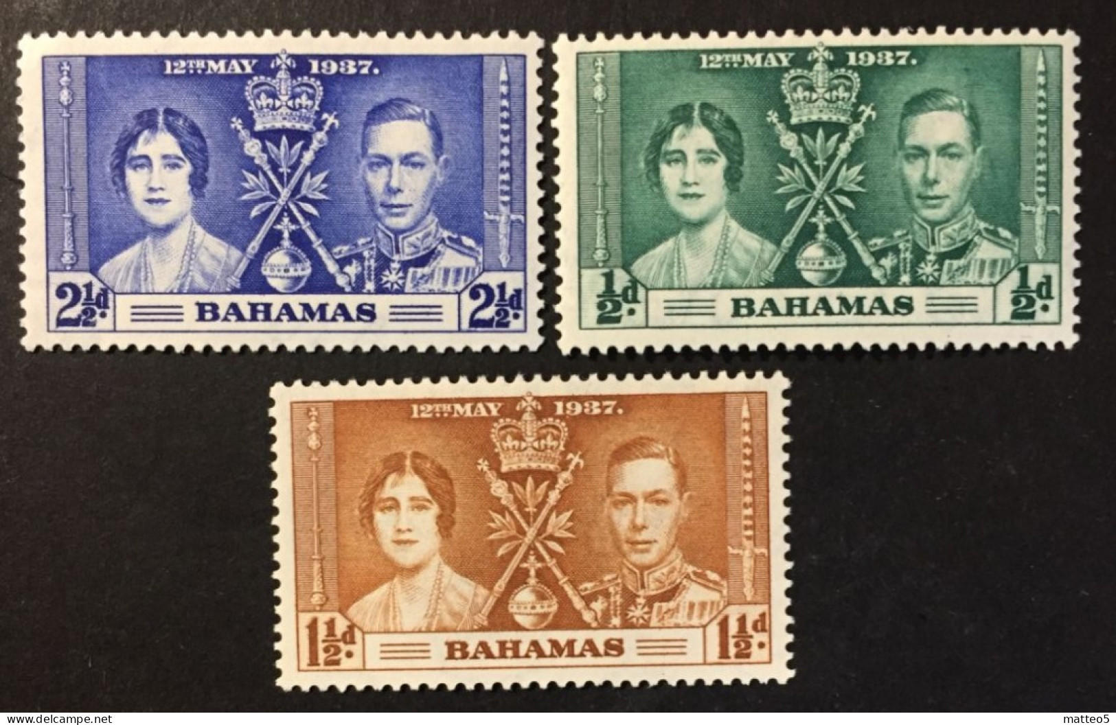 1937 - Bahamas - Coronation Of King George VII And Queen Elizabeth - Unused - 1859-1963 Crown Colony