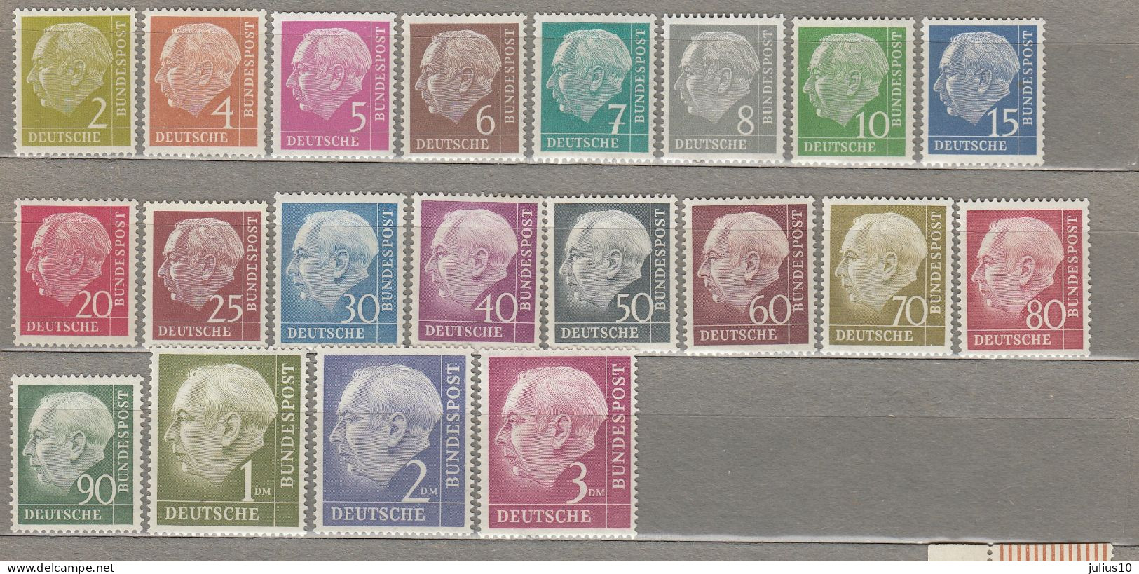 DEUTSCHLAND GERMANY 1954 MNH(**) Mi 177-196 CV 350EUR #33869 - Ungebraucht