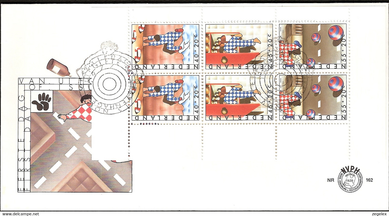 FDC E162a 1977 Kind Blokje - FDC