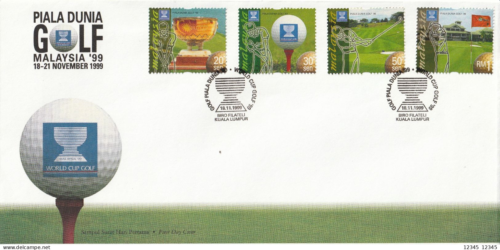 Maleisië 1999, FDC Unused, Golf World Cup - Maleisië (1964-...)