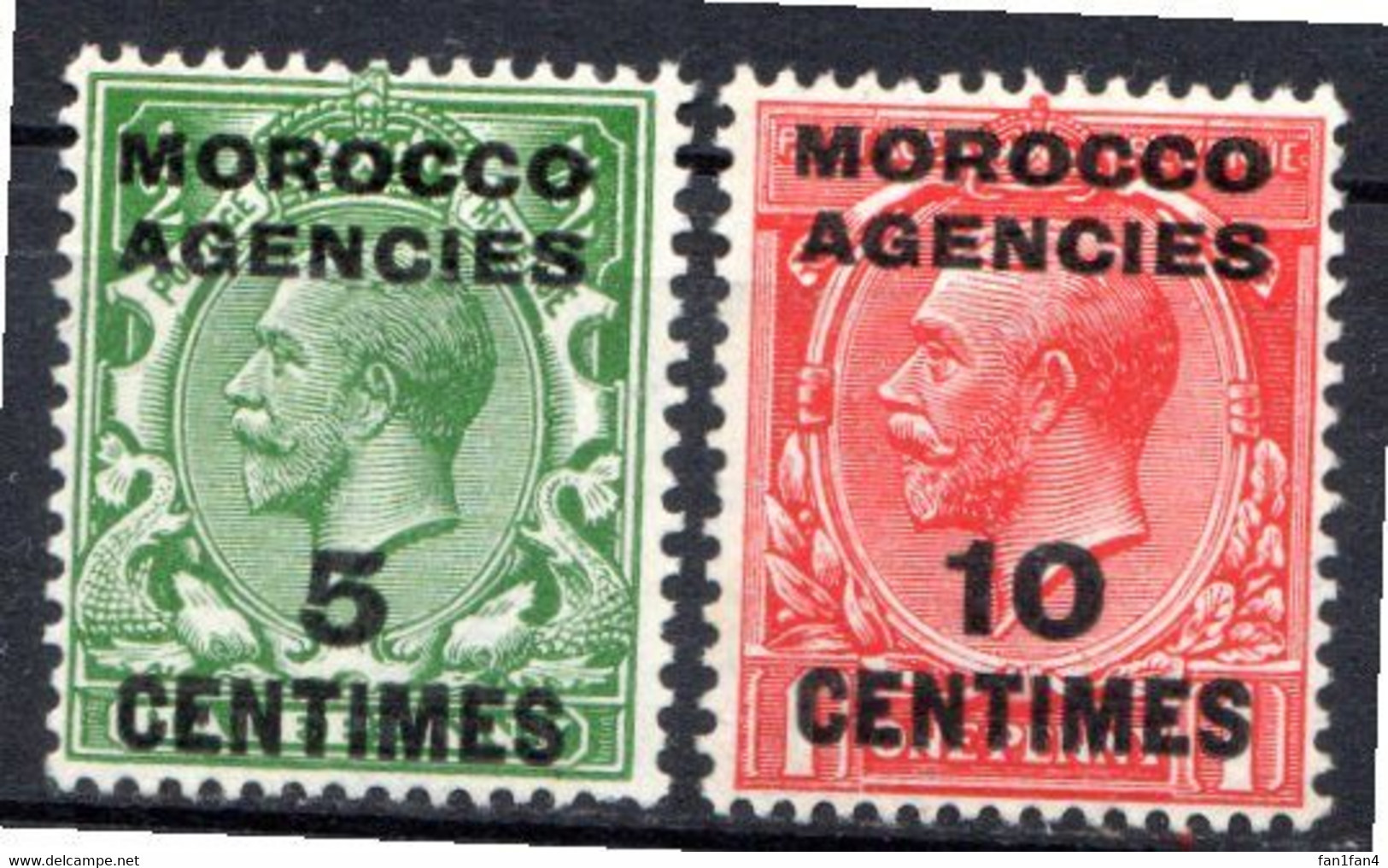 MAROC (Zone Française) - 1918-32 - N° 2 Et 3 - (Timbre De Grande Bretagne De 1912-22 (George V)) - Bureaux Au Maroc / Tanger (...-1958)