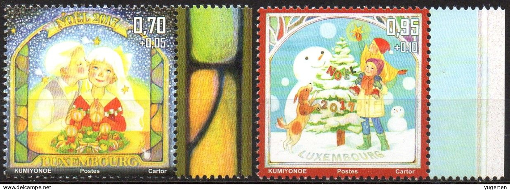 LUXEMBOURG 2017 - 2v - MH - Noël - Christmas - Navidad - Natale - Weihnachten - Kerstmis - Natal - Snowman - Weihnachten