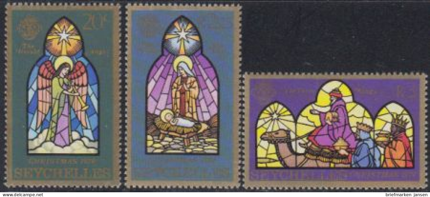 Seychellen Mi.Nr. 447-49 Weihnachten (3 Werte) - Seychelles (1976-...)