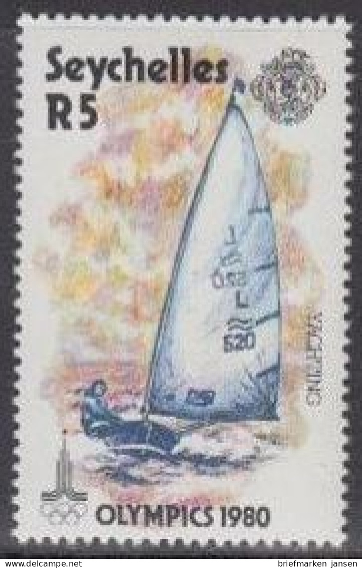 Seychellen Mi.Nr. 464 Olymp. Sommerspiele Moskau, Segeln (5) - Seychelles (1976-...)