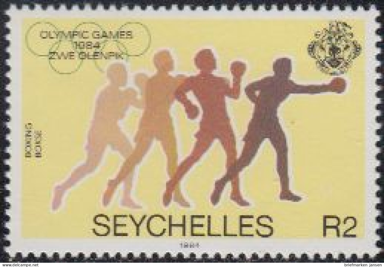 Seychellen Mi.Nr. 564 Olympia 1984 Los Angeles, Boxen (2) - Seychellen (1976-...)