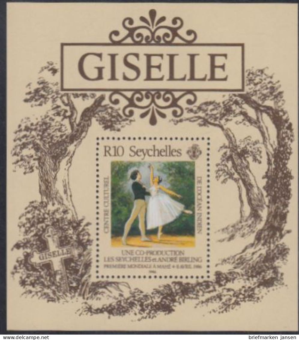 Seychellen Mi.Nr. Block 27 Erste Ballettaufführung Auf Den Seychellen  - Seychelles (1976-...)