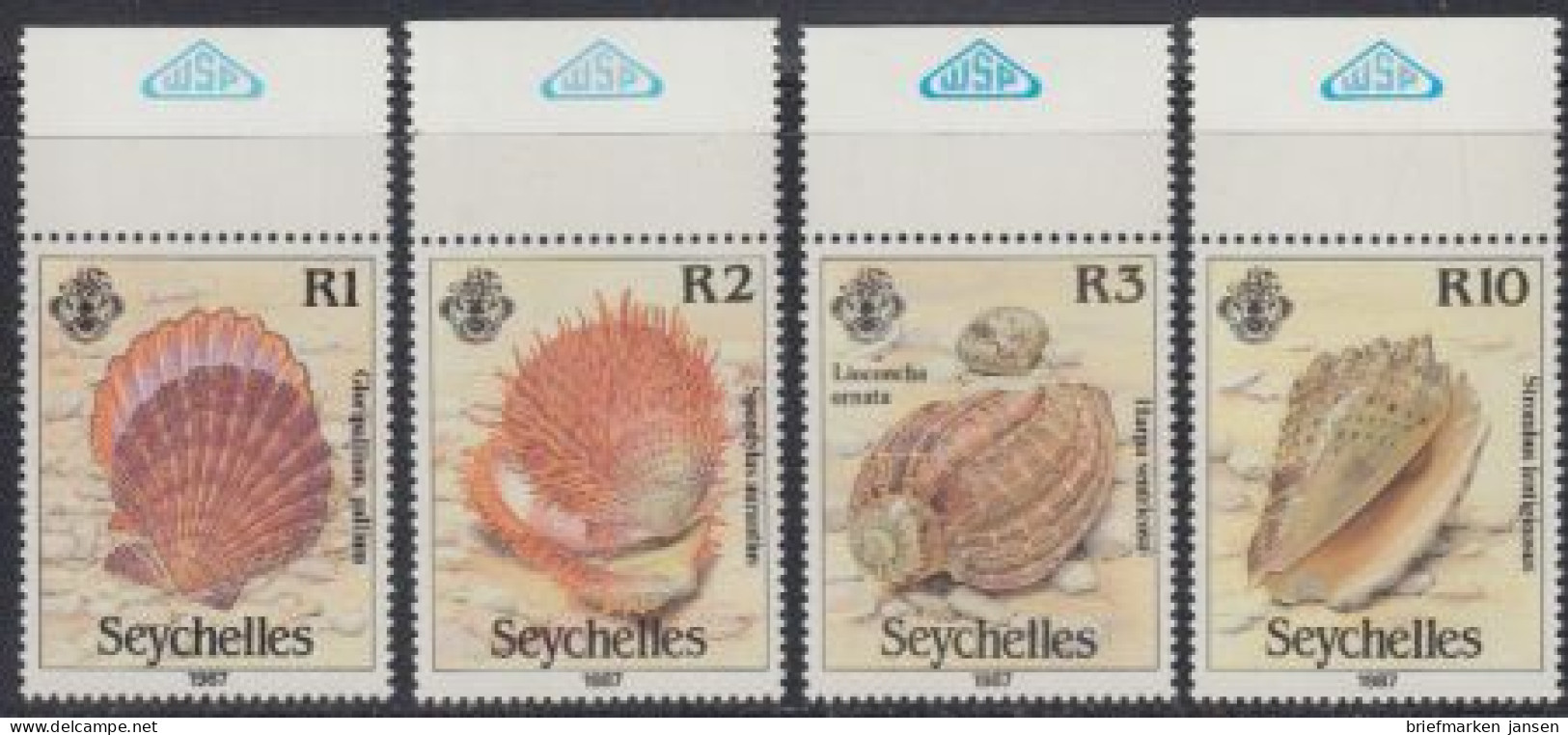 Seychellen Mi.Nr. 633-36 Muscheln Und Meeresschnecken (4 Werte) - Seychelles (1976-...)