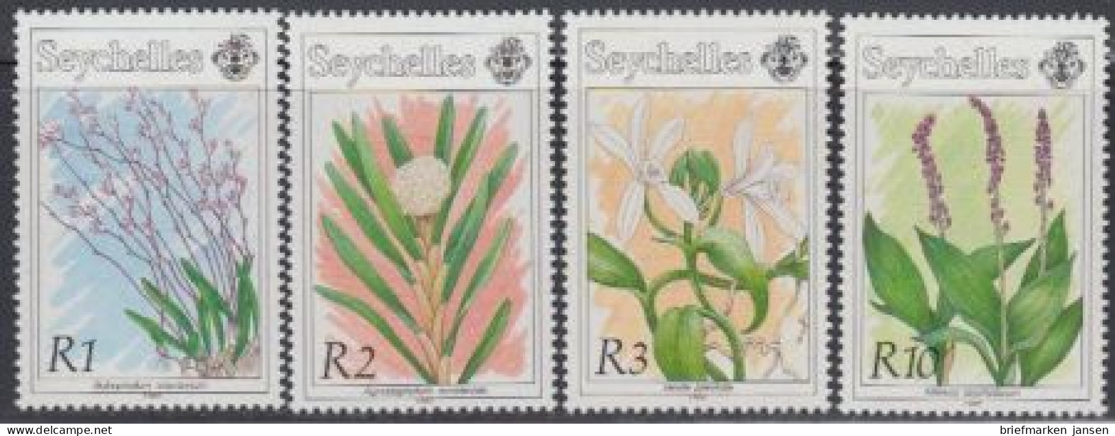 Seychellen Mi.Nr. 741-44 Orchideen (4 Werte) - Seychelles (1976-...)