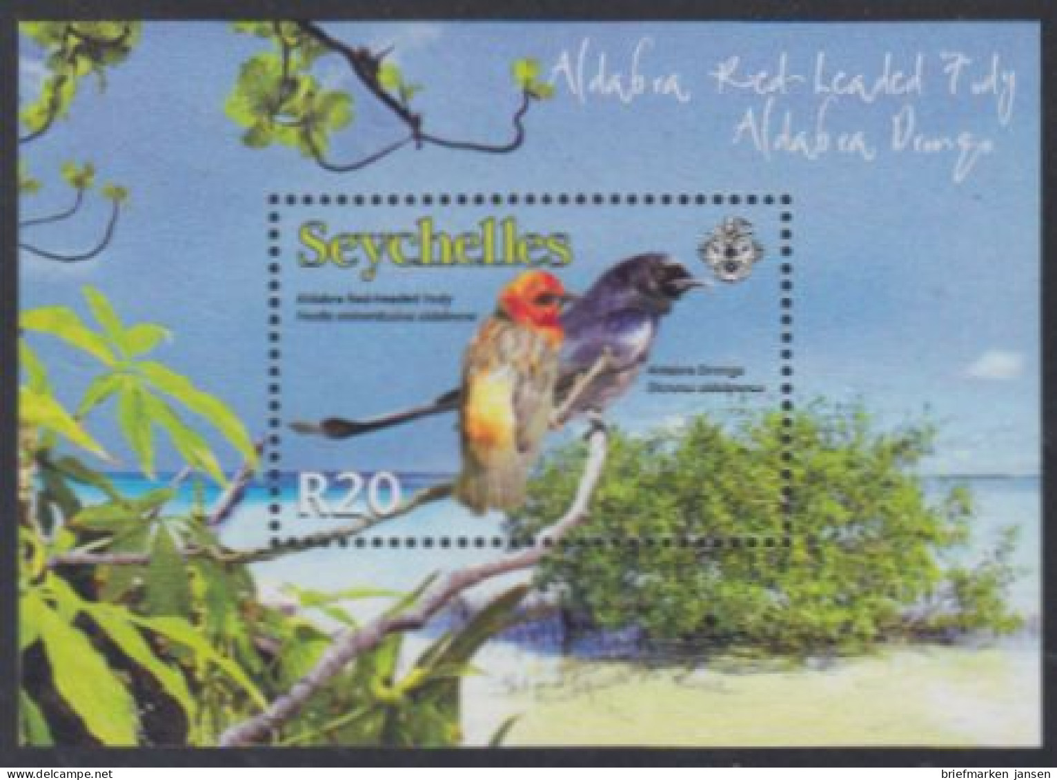 Seychellen Mi.Nr. Block 45 Weltweiter Naturschutz, Vögel  - Seychelles (1976-...)