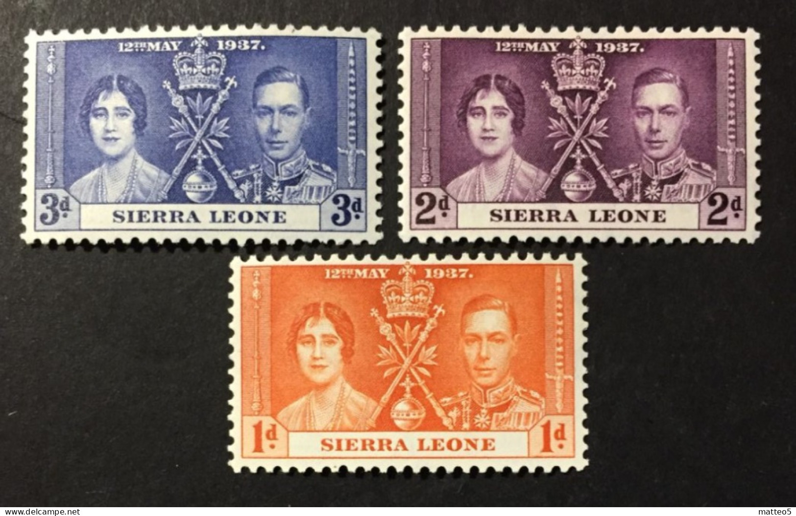 1937 - Sierra Leone - Coronation Of King George VII And Queen Elizabeth - Unused - Sierra Leona (...-1960)