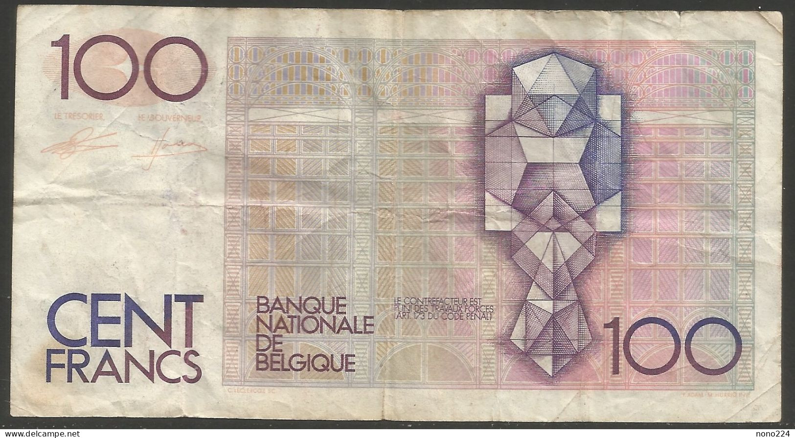 Billet De 1978/81 ( Belgique / 100--Frs ) - 100 Francos