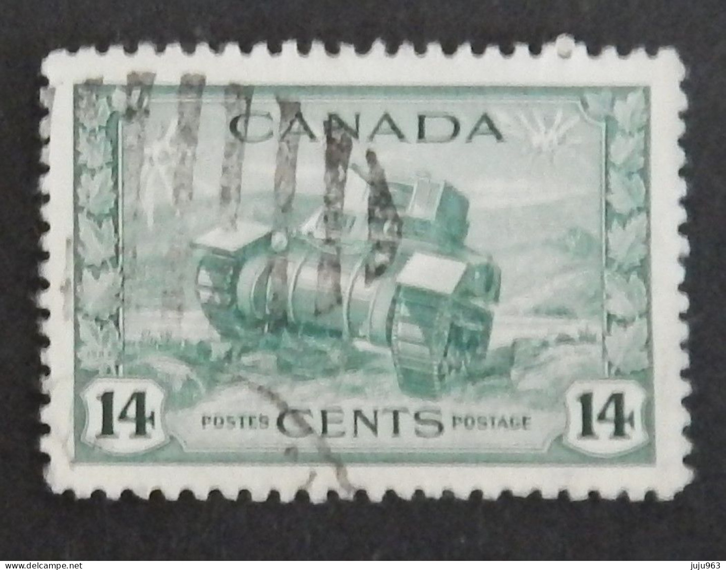 CANADA YT 215 OBLITÉRÉ "CHAR D ASSAUT" ANNÉES 1943/1948 - Used Stamps