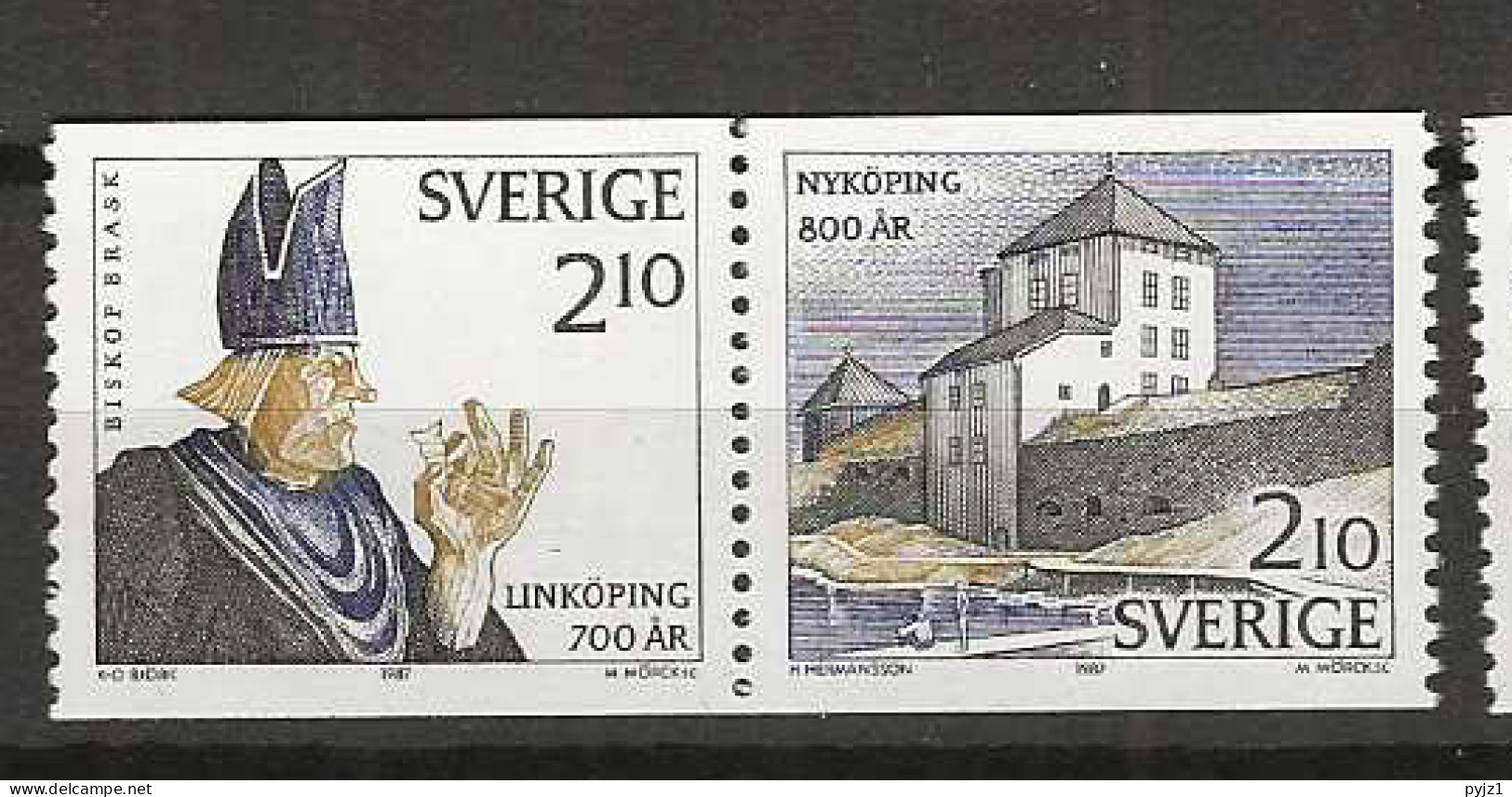 1987 MNH Sweden Mi 1441-42 Postfris** - Ungebraucht