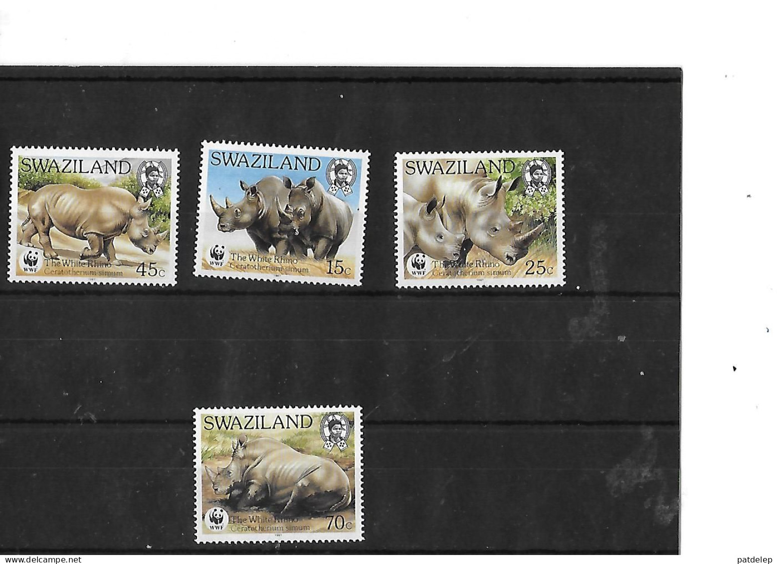 Swaziland Eswatini Rhinoceros WWF 1987 NSC - Ungebraucht