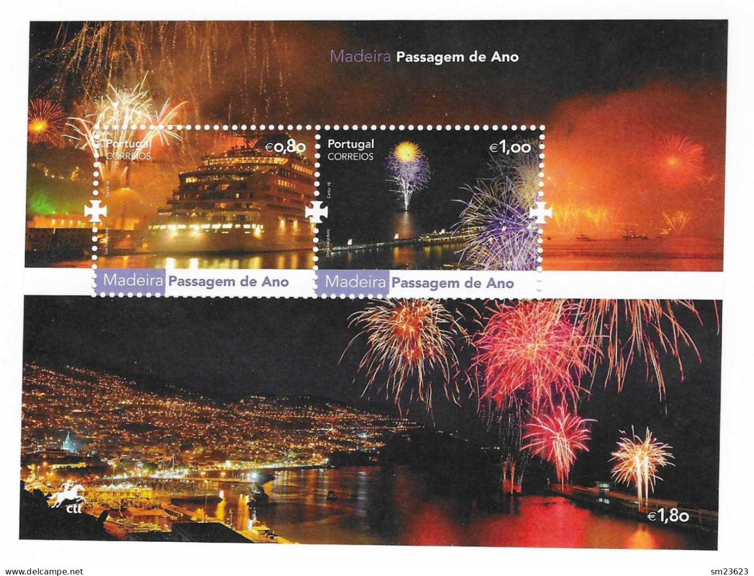 Portugal / Madeira  2016   Mi.Nr. Sheet 65 (363) Weihnachts- Und Neujahrsfeiern - Postfrisch / MNH / (**) - Ungebraucht