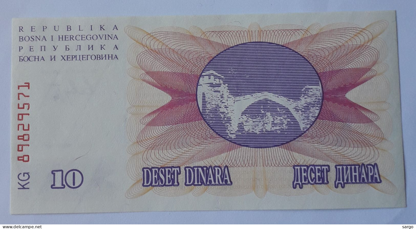 BOSNIA HERZEGOVINA - 10 DINARA - P 10 - 1992 - UNC - BANKNOTES - PAPER MONEY - CARTAMONETA - - Bosnie-Herzegovine