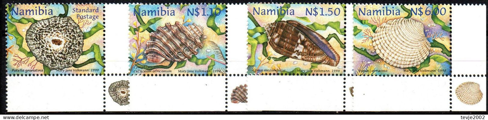 Namibia 1998 - Mi.Nr. 942 - 945 - Postfrisch MNH - Tiere Animals - Maritiem Leven