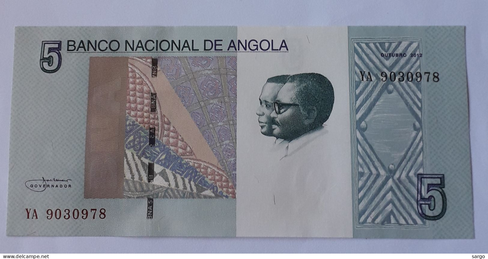 ANGOLA-  5 KWANZAS- 2012 - P 151a - UNC - BANKNOTES - PAPER MONEY - CARTAMONETA - - Angola