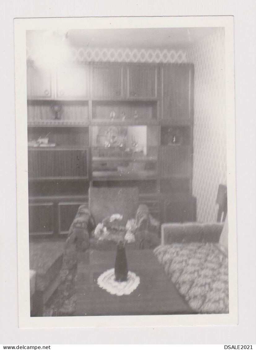 Room Interior, Flowers, Sofa, Armchair, Odd Unfocused Vintage Orig Photo 7.6x10.8cm. (56573) - Objets