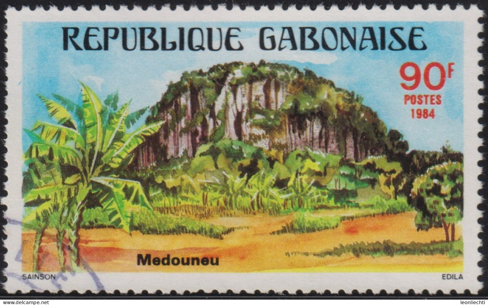 1984 Gabun / Gabonaise ° Mi:GA 913, Sn:GA 568, Yt:GA 569, Sg:GA 901, Medouneu, Landschaften - Gabón (1960-...)