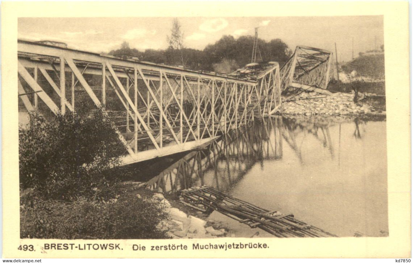 Brest-Litowsk - Die Zerstörte Muchawjetzbrücke - Weißrussland