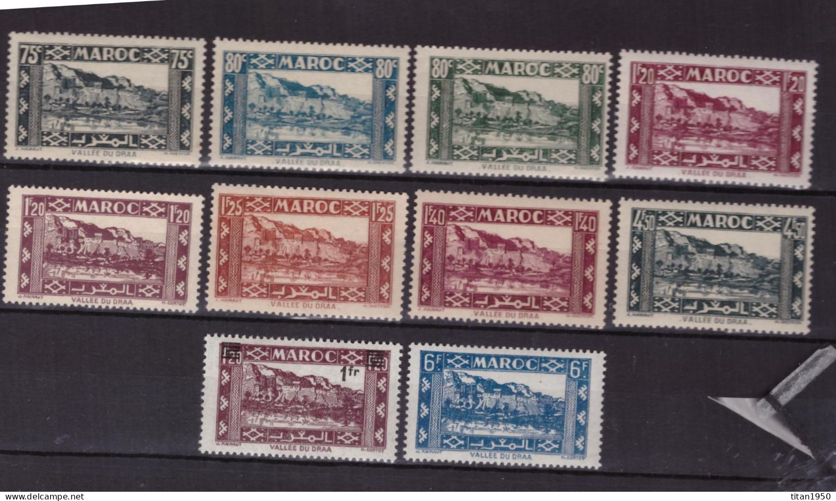 MAROC - 1939-1950 - Vallée Du Draa  - Lot De 10 Timbres Neufs ** Cote  13 € - Unused Stamps