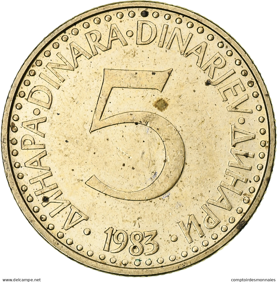 Yougoslavie, 5 Dinara, 1983 - Jugoslavia