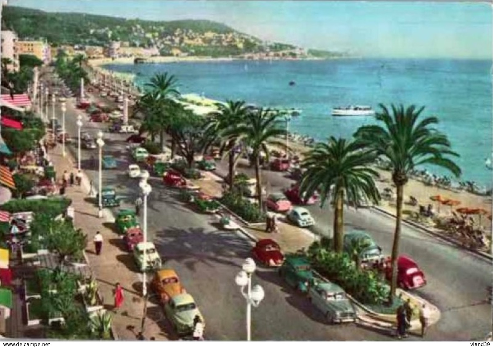 NICE. -  Promenade Des Anglais Et Le Mont Boron -  Cachet Poste 1962 - Places, Squares