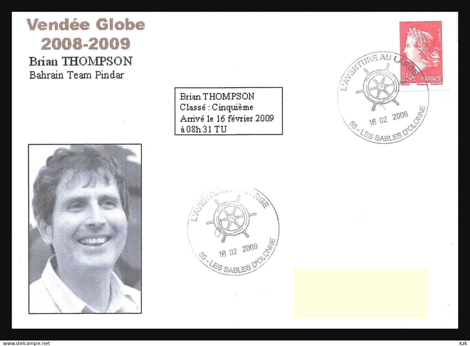 1 19	094/95		Vendée Globe 2008/09	-	Brian Thompson  Sur Pindar - Voile
