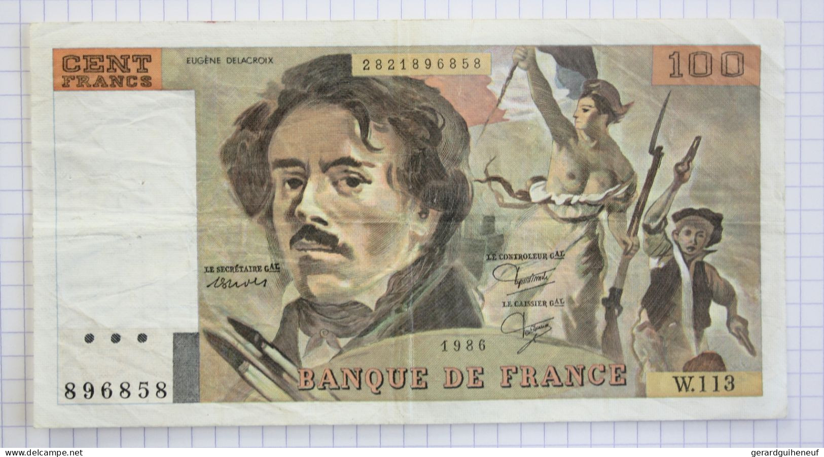 France : 100 Francs : 2 Monnaies En ARGENT Et 2 Billets - Kilowaar - Munten