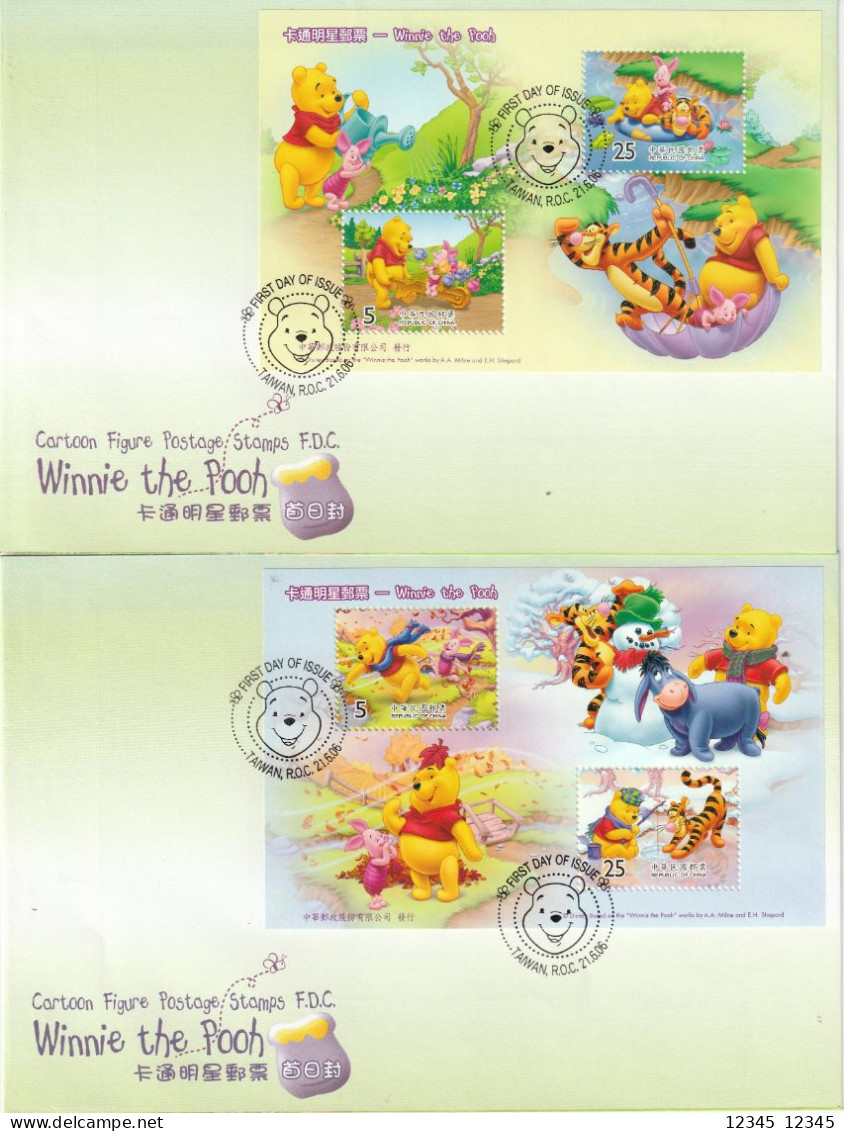 Taiwan 2006, FDC Unused, Winnie The Pooh - FDC