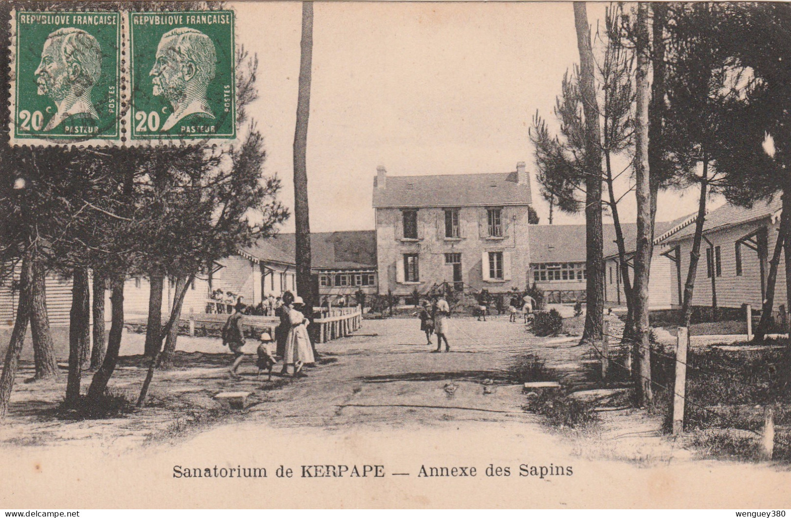 56  KERPAPE LOMENER   PLOEMEUR   Sanatorium De KERPAPE - Annexe Des Sapins. TB PLAN. 1926    RARE - Ploemeur