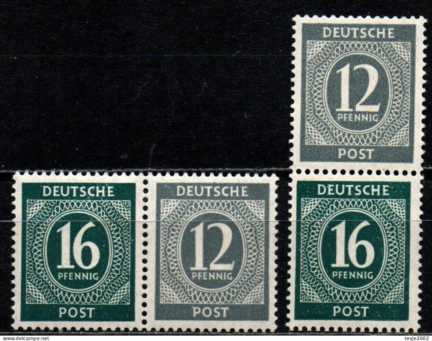 Gemeinschaftsausgabe 1946 - Zusammendrucke Mi.Nr. W 158 + S 294 - Postfrisch MNH - Mint