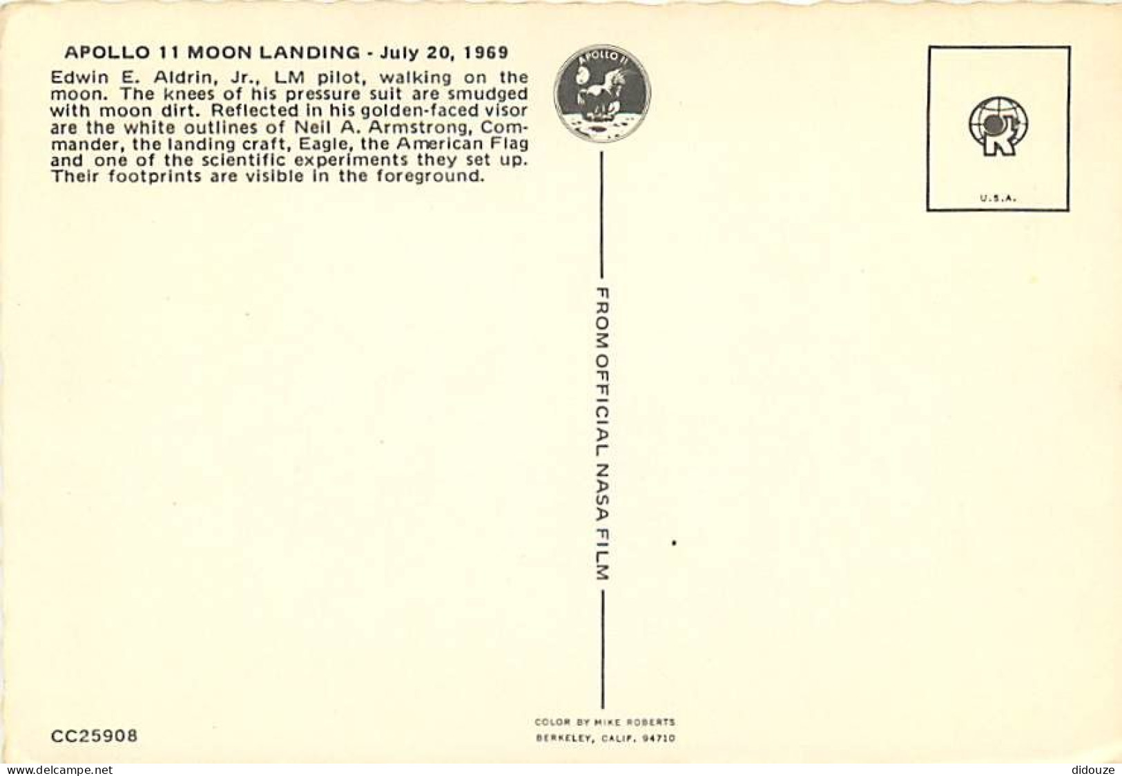 Astronomie - APOLLO 11 MOON LANDING - July 20, 1969 - Man's First Walk On The Moon - Edwin E. Aidrin, Jr., LM Pilot, Nei - Sterrenkunde