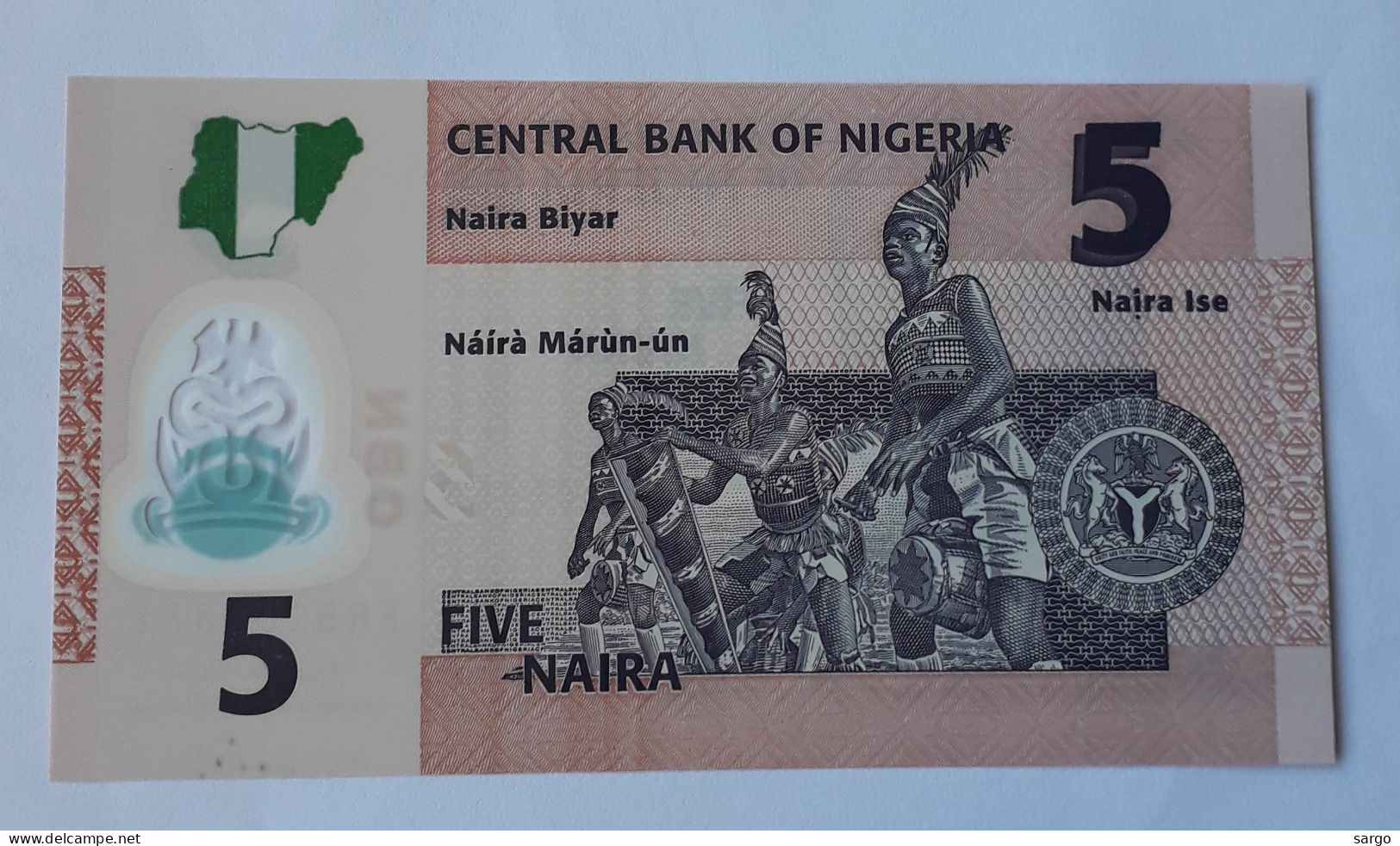 NIGERIA -  5 NAIRA  - 2020 - P 38 - POLYMER - UNC - BANKNOTES - PAPER MONEY - CARTAMONETA - - China