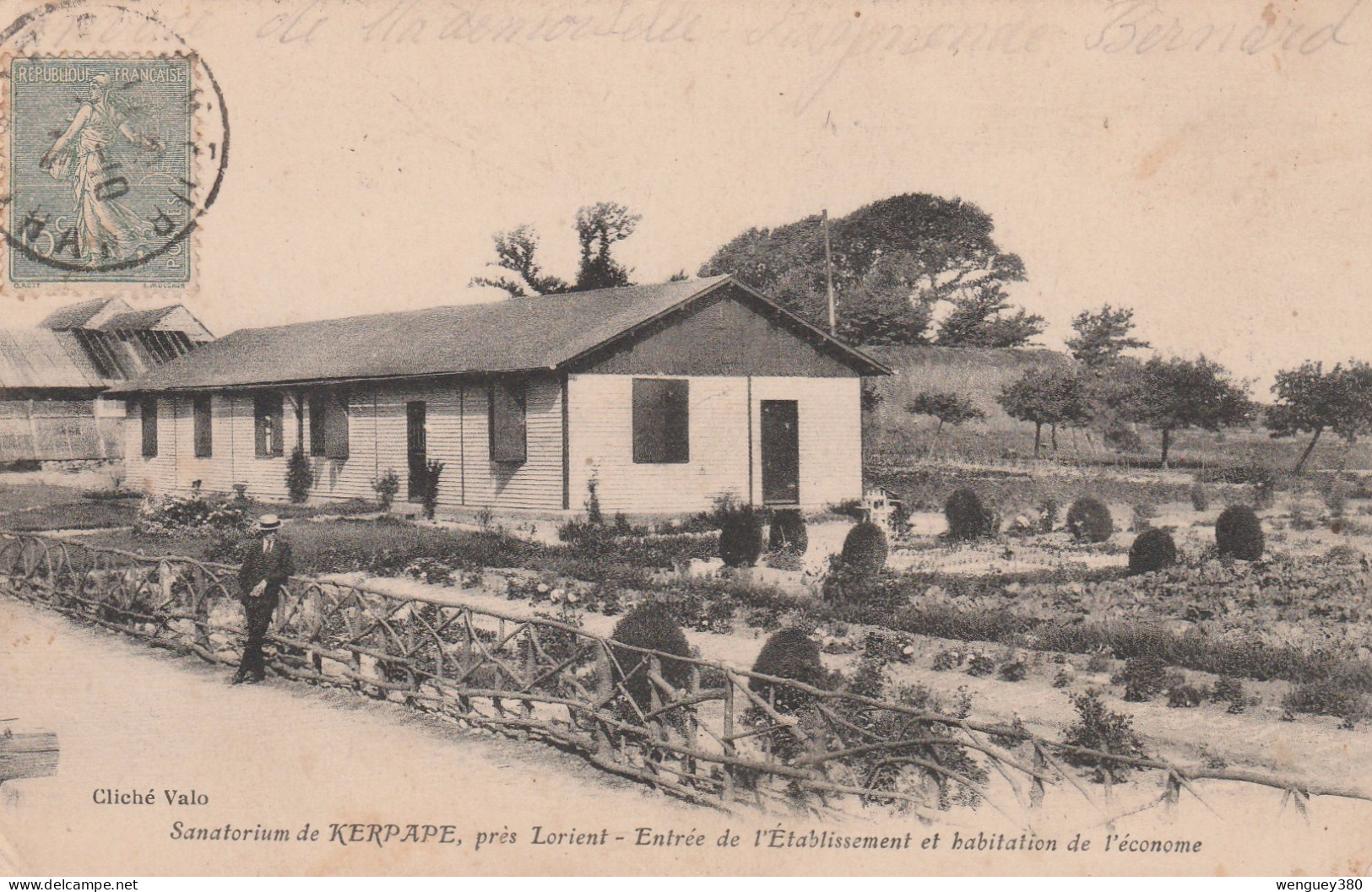 56  KERPAPE Prés LORIENT. LOMENER   Sanatorium De KERPAPE Entrée De L'établissement Et Habitation De L'économe - Plömeur