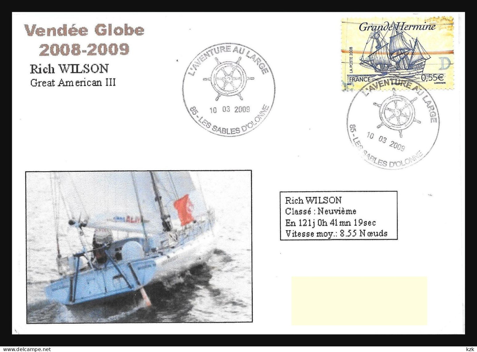 1 19	104/105		Vendée Globe 2008/09	-	Rich Wilson  Sur Great American III - Vela
