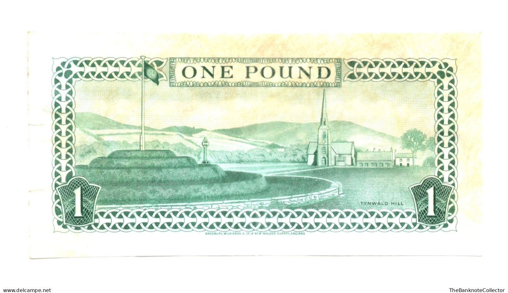 Isle Of Man One (1) Pound  ND1983 Bradvak Polymer QEII P-38 UNC Foxing *Scarce* - 1 Pond