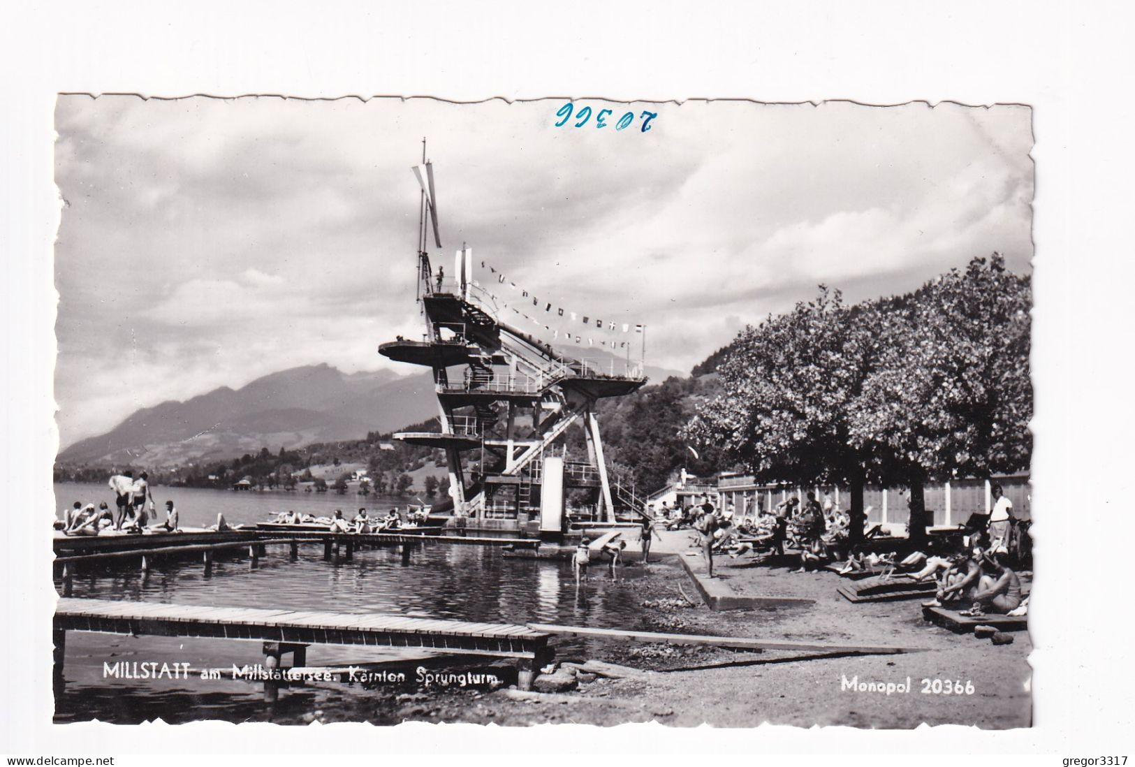 E6037) MILLSTATT Am Millstätter See - Kärnten - Sprungturm - ALT !! Viele Badegäste ALT ! - Millstatt