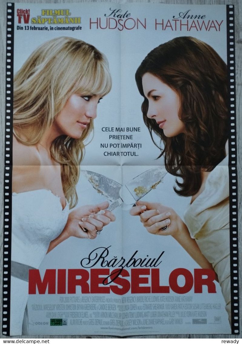 Sexi - Young Lady - Semi Nude - Bride Wars - Kate Hudson - Anne Hathaway - Poster - Affiche (385x535 Mm) - Affiches & Posters