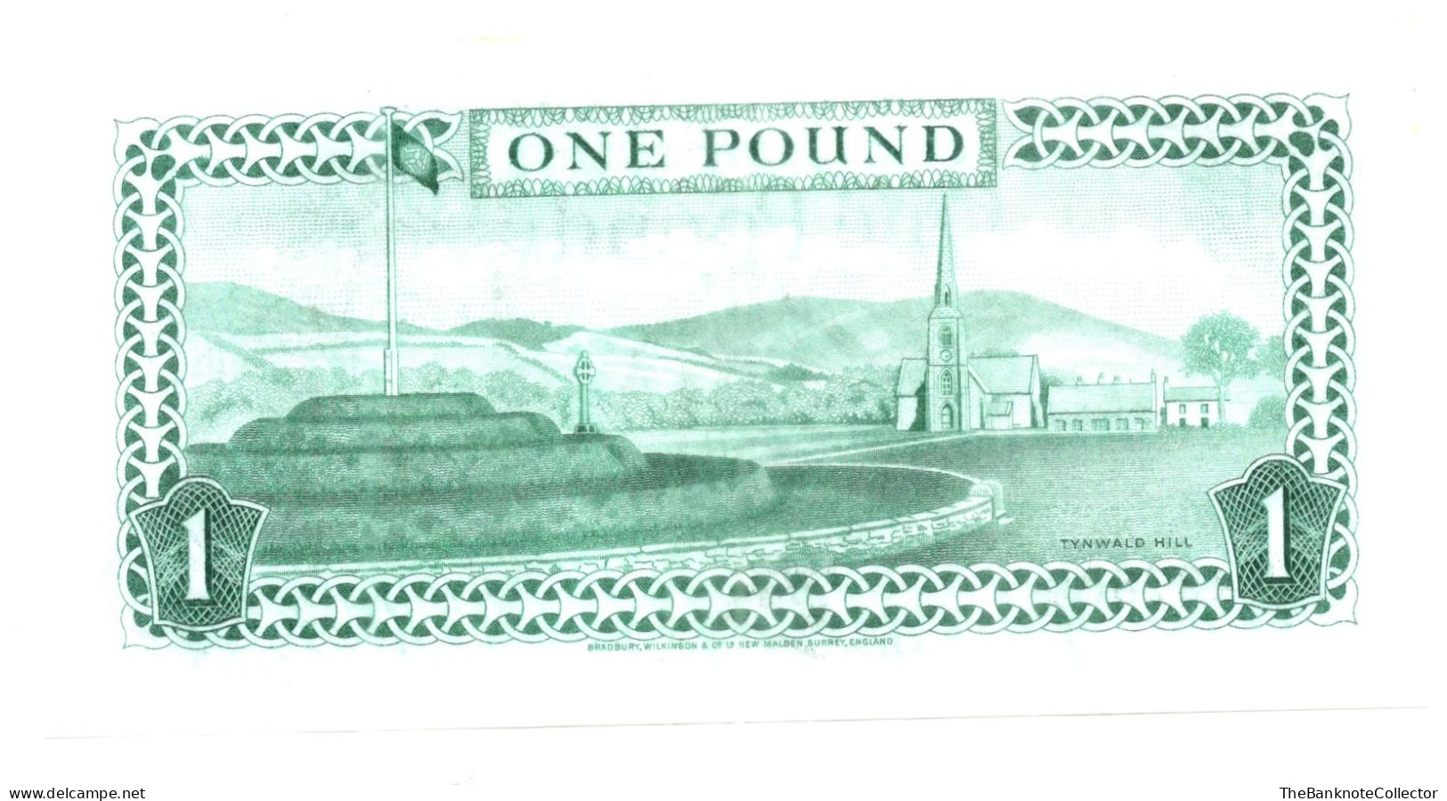 Isle Of Man One (1) Pound  ND1983 Bradvak Polymer QEII P-38 UNC  *Scarce* - 1 Pound