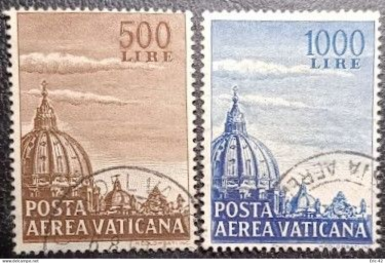 VATICAN. PA Y&T N°22/23 (issu D'une Collection) USED. - Posta Aerea