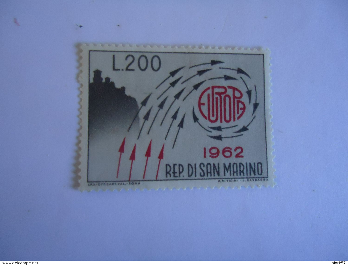 SAN MARINO MNH STAMPS  EUROPA  1962 - 1962