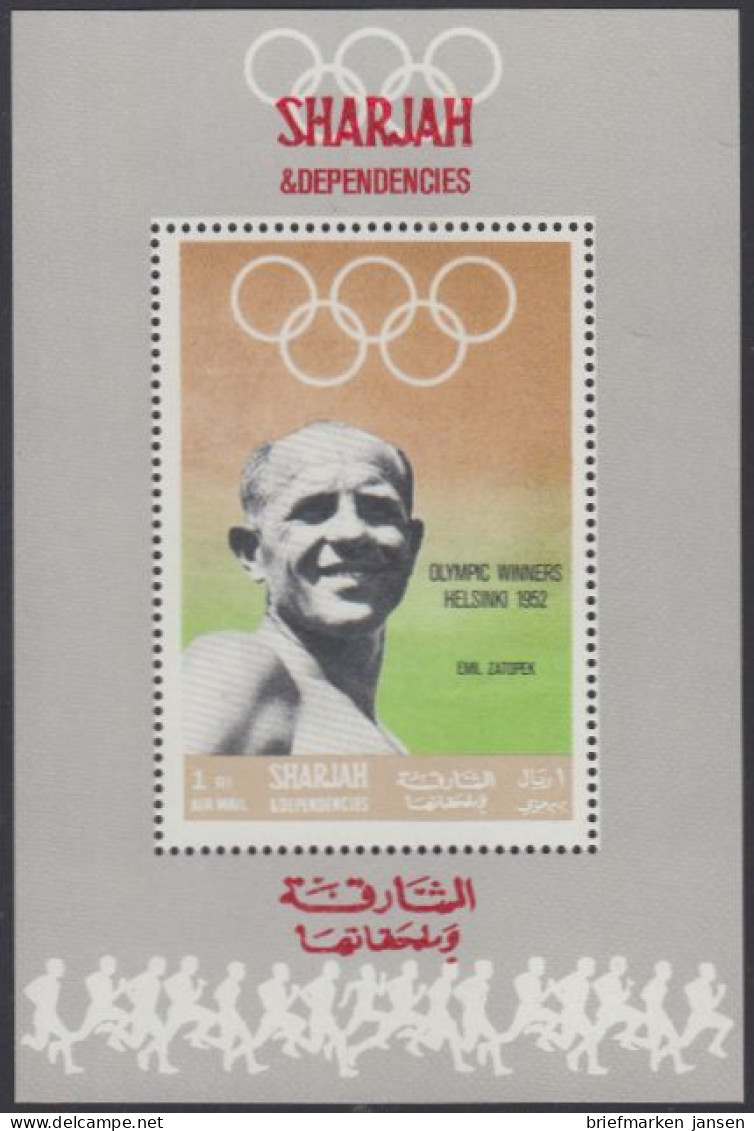 Sharjah Mi.Nr. 512Sb Olympiasieger 1952 Emil Zatopek (1) - Sharjah