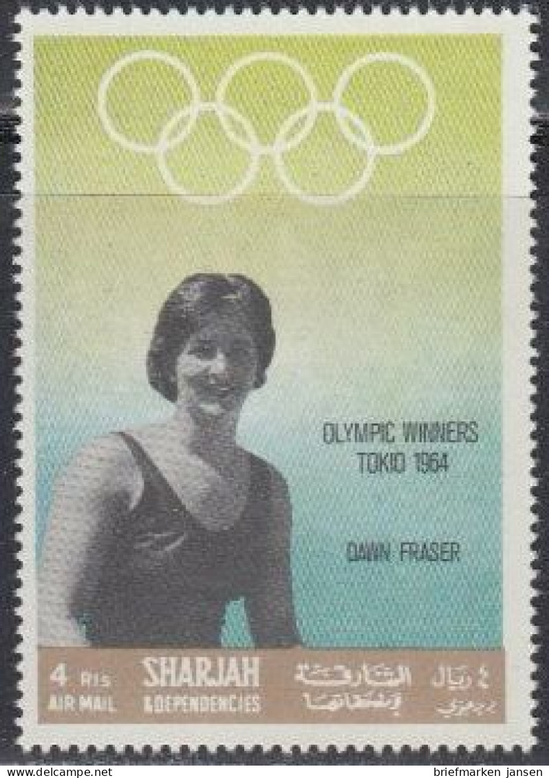 Sharjah Mi.Nr. 516A Olympiasiegerin 1964 Dawn Fraser (4) - Sharjah