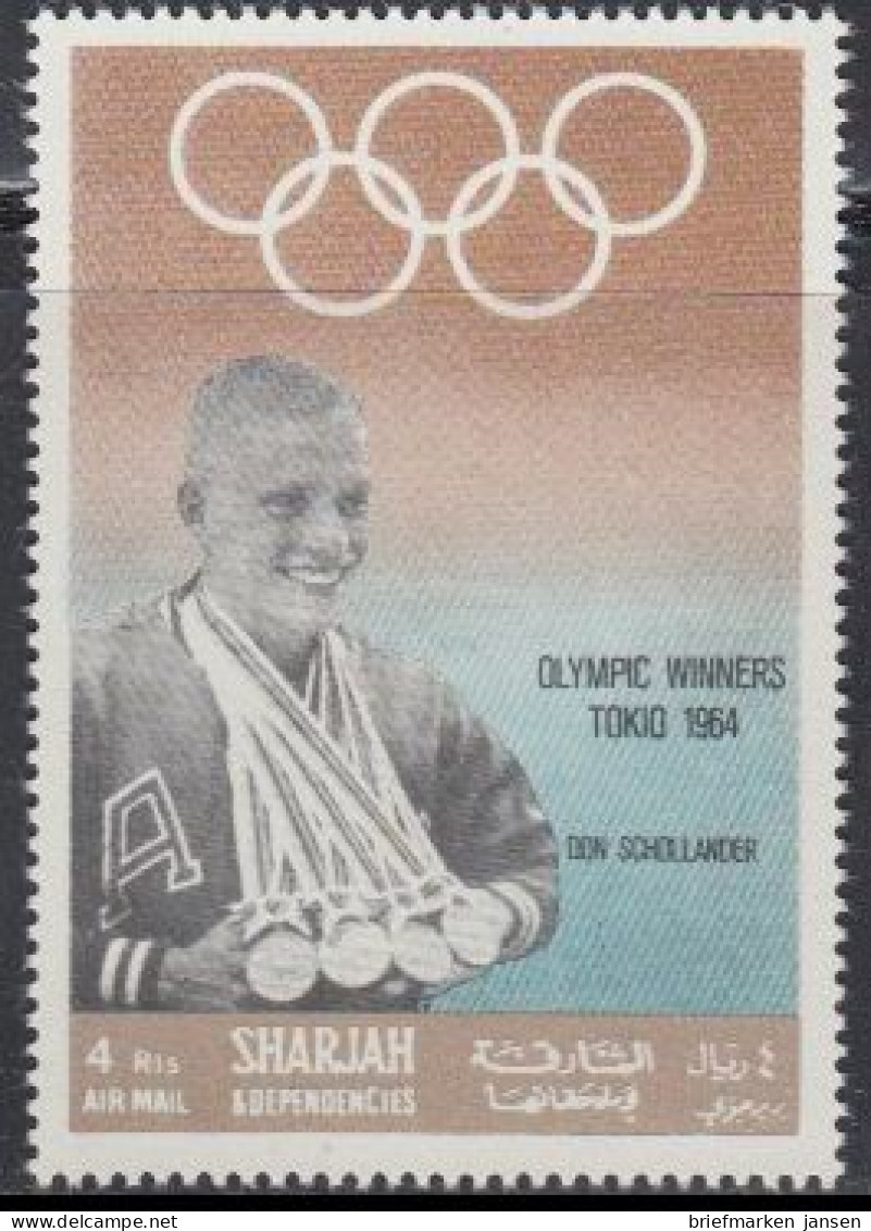 Sharjah Mi.Nr. 515A Olympiasieger 1964 Don Schollander (4) - Sharjah