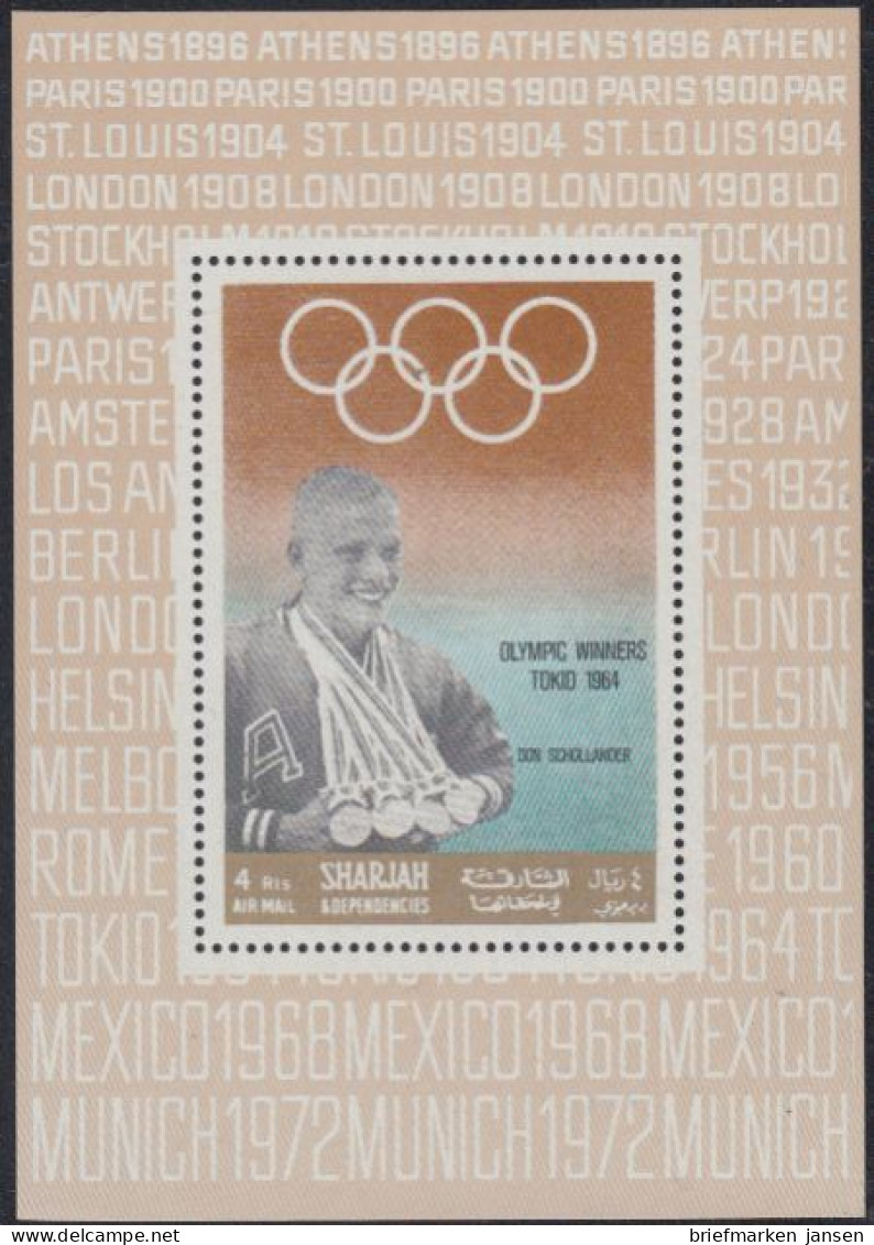 Sharjah Mi.Nr. 515Sb Olympiasieger 1964 Don Schollander (4) - Sharjah