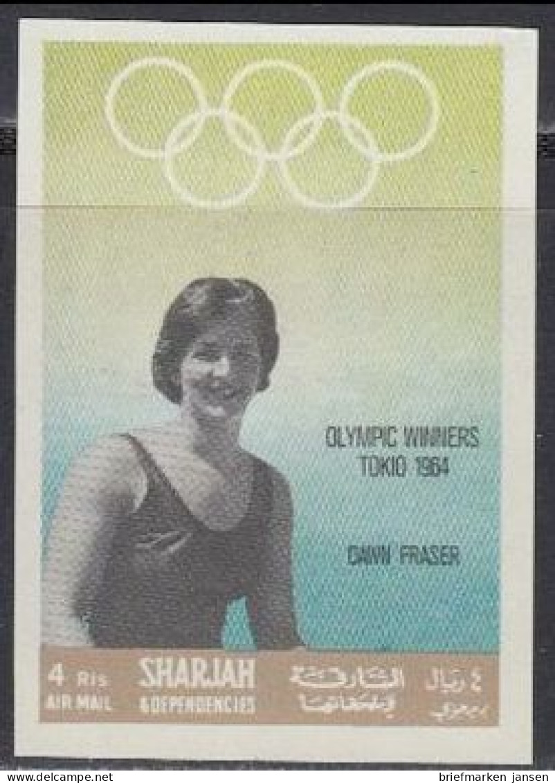 Sharjah Mi.Nr. 516B Olympiasiegerin 1964 Dawn Fraser (4) - Sharjah