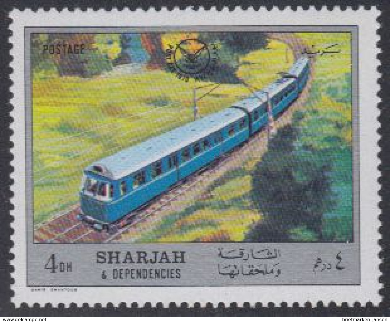 Sharjah Mi.Nr. 795A Eisenbahnen, Elektrobahn (4Dh) - Sharjah